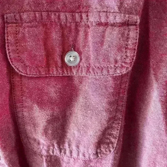 RETROFIT BRANDING MFG - BUTTON DOWN COLLARED SHIRT - RED PASTEL - MENS SIZE XL - Picture 3 of 5